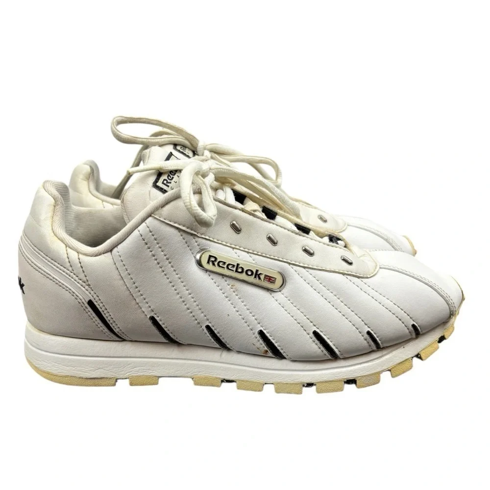 Vintage Reebok Classic 412 Women's Leather Sneakers White Size 8